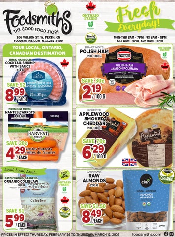 Foodsmiths Feb 26 - Mar 12, 2026