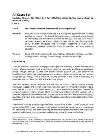 All Cases For Marketing Strategy, 8th Edition by O. C. Ferrell, Michael Hartline, Bryan W. Hochstein