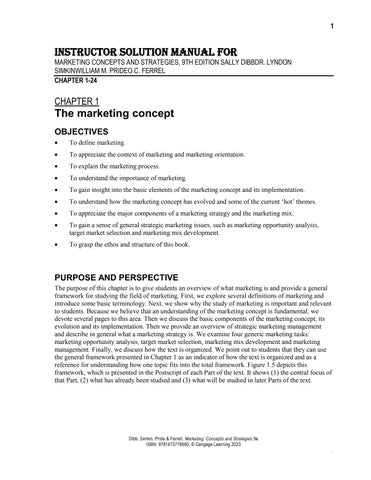 Instructor Solution Manual For Marketing Concepts and Strategies, 9th Edition Sally DibbDr. Lyndon S
