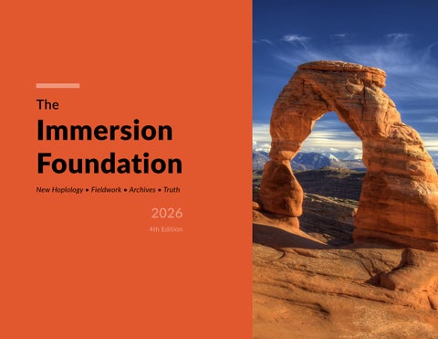 The Immersion Foundation (2026) - Information Booklet (4th Edition)