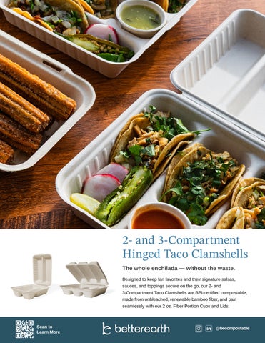 Better Earth 2- and 3- Compartment Taco Clamshells