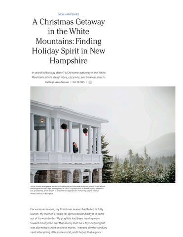 Christmas Getaway in the White Mountains of New Hampshire