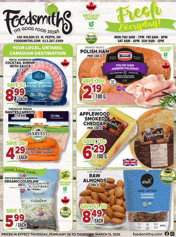 Foodsmiths Flyer Feb 26 - March 12, 2026