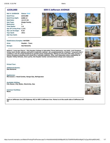 Poplar Street - Quick CMA for similar homes info