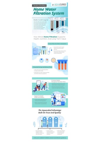 Infographic About Benefits of Installing a Home Water Filtration System