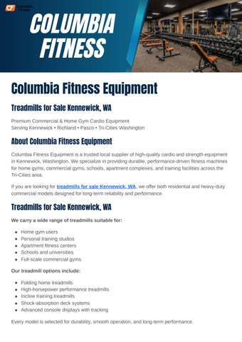 Best Treadmill for Sale Kennewick WA – Commercial & Home Gym Solutions 