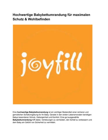 Hochwertige Babybettumrandung für maximalen Schutz & Wohlbefinden