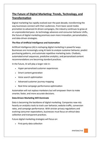 The Future of Digital Marketing