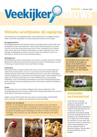 Veekijkernieuws pluimvee februari 2026
