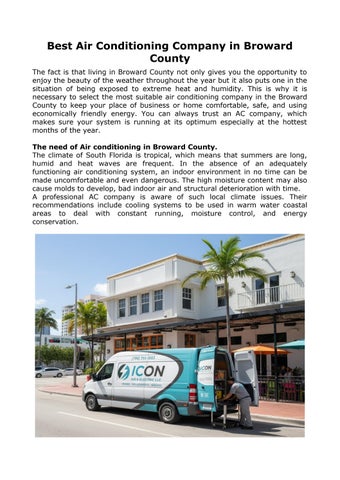 Best Air Conditioning Company in Broward County