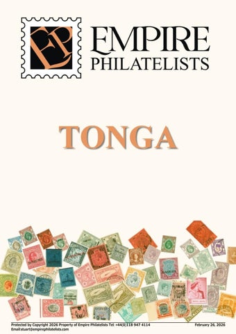 Tonga Stamp Catalog