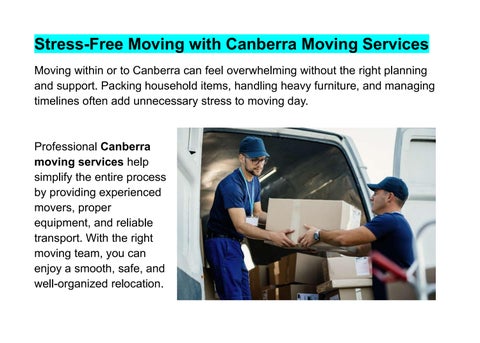 Canberra Moving Services