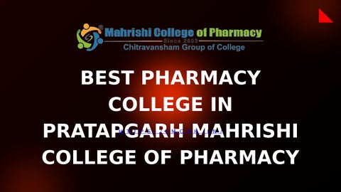 Best pharmacy college in Pratapgarh