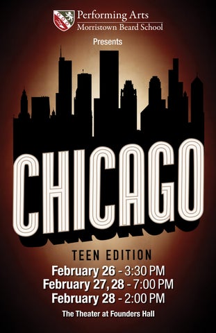 MBS- Spring 2026 Upper School Musical - Chicago-Program