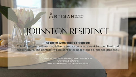 Johnston ARTISAN PROPOSAL