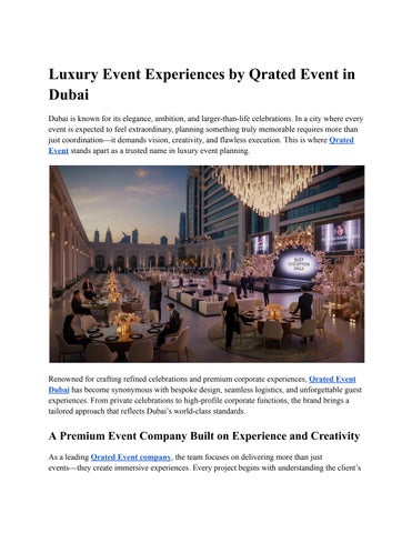 Luxury Event Experiences