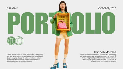 Gray Green Bold Creative Portfolio Presentation