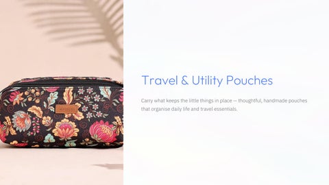 Handcrafted Travel & Utility Pouches for Everyday & Travel Essentials
