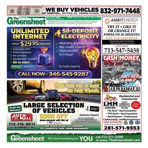 The 2-25-2026 Edition of The Greensheet Houston