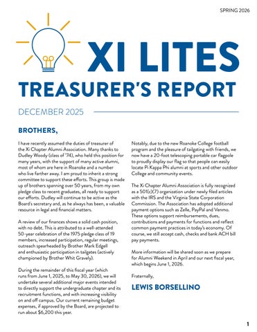 Xi Lites - Spring 2026
