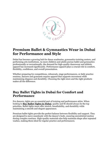 Professional Gymnastics Wear in Dubai