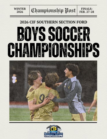 2026 CIF-SS FORD Boys Soccer Championship Program