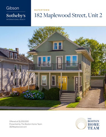 182 Maplewood Street, Unit 2, Watertown
