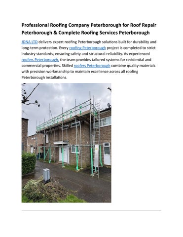 Professional Roofers in Peterborough Trusted Roofing Company