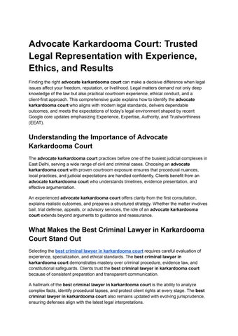 advocate in karkardooma court