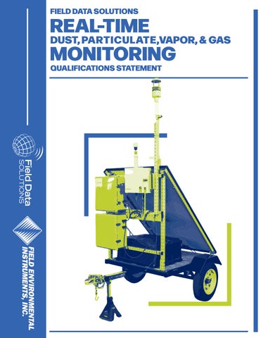 Real-time Dust, Particulate, Vapor, & Gas Monitoring Qualifications Statement