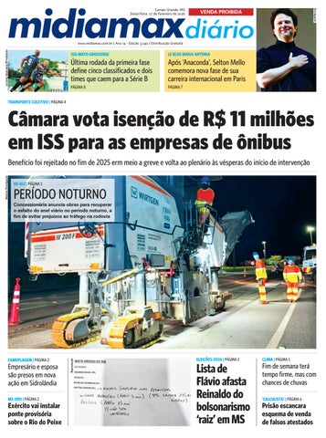 Midiamax Diário | 27 de fevereiro de 2026 | Câmara vota isenção de R$ 11 milhões em ISS para as empr