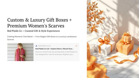 Ladies Gift Boxes and Lambswool Scarves by Red Plaids Co