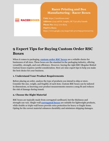 9 Expert Tips for Buying Custom Order RSC Boxes