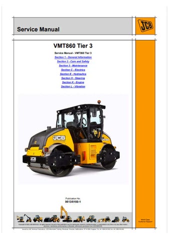 JCB VMT860 Tier 3 Service Manual 9813/0150-1 PDF