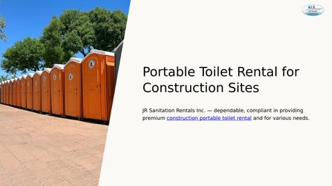 Portable Toilet Rental for Construction Sites