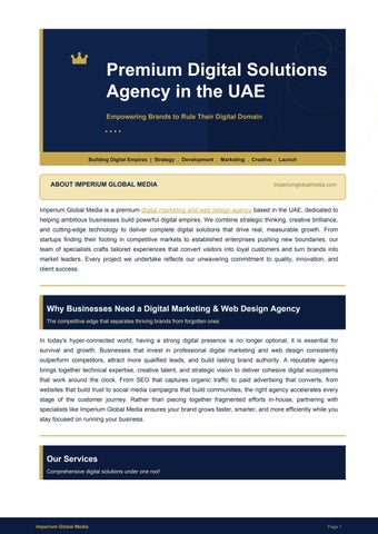 Imperium Global Media PDF: Build Your Digital Empire - Strategy, Growth & Innovation United