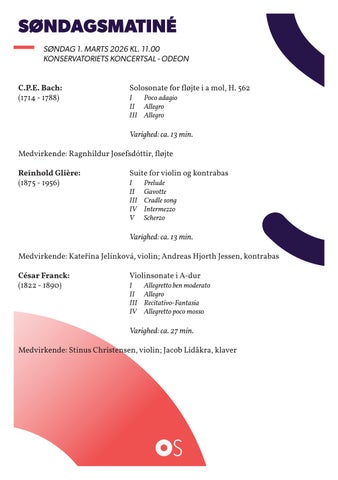 Søndagsmatine - 1. marts 2026