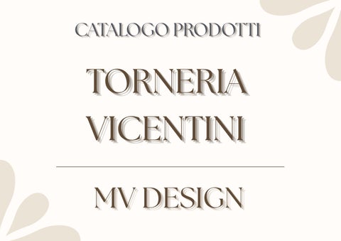 CATALOGO PRODOTTI MV DESIGN