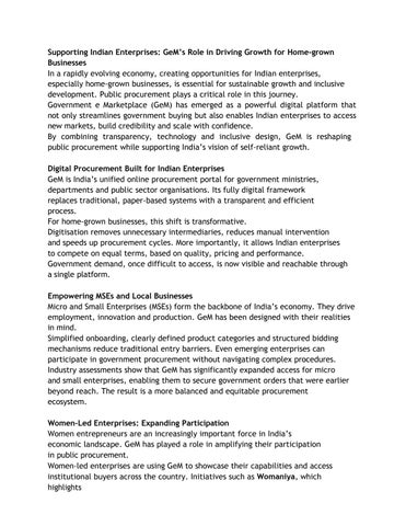 Supporting Indian Enterprises_ GeM’s Role in Driving Growth for Home-grown Businesses-Approved (1)