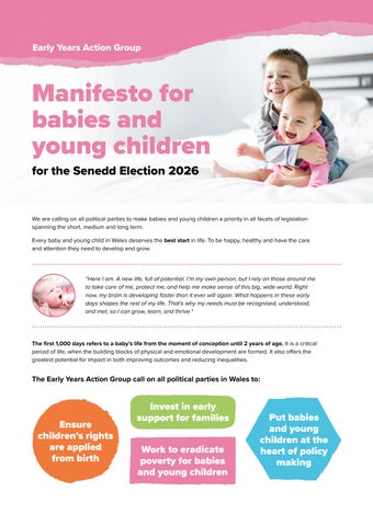 Children in Wales Manifesto for Babies and Young Children for the Senedd Election 2026