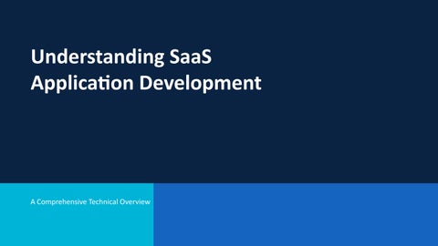 Understanding SaaS Application Development