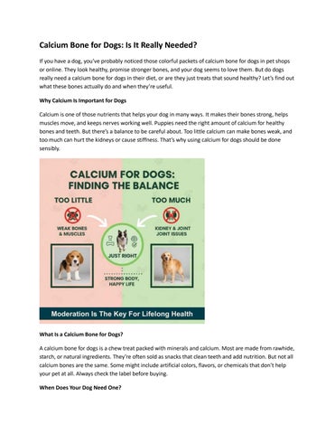 Do Dogs Really Need Calcium Bones Daily?