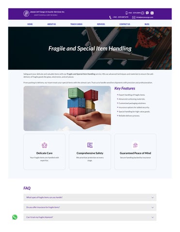 Jeezan Cargo: Fragile and Special Item Handling