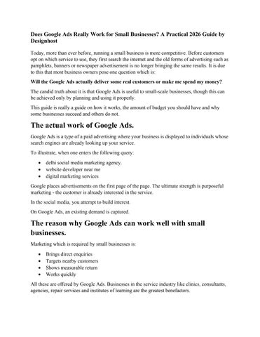 Does Google Ads Really Work for Small Businesses