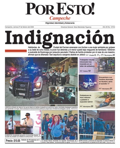 PORTADA POR ESTO CAMPECHE, VIERNES 27 DE FEBRERO DE 2026
