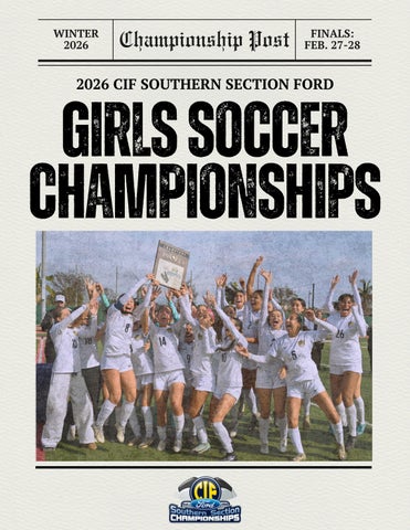 2026 CIF-SS FORD Girls Soccer Championship Program