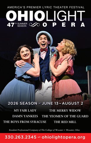 Ohio Light Opera 2026 Season Brochure