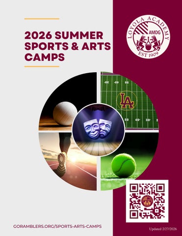 2026 Summer Sports and Arts Camp Brochure 