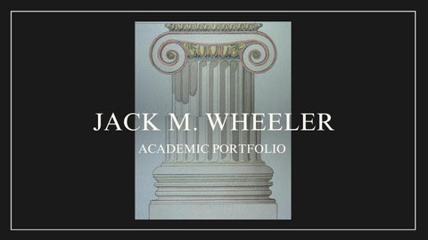 Academic Portfolio- Jack Wheeler