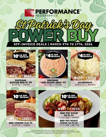 03-09 to 03-17-26 St Patrick's Day Power Buy